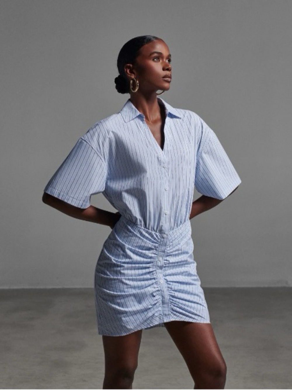 BBD BY Kahlana Striped Mini Dress